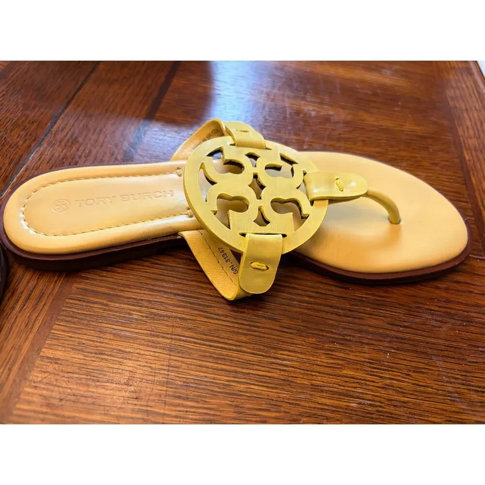 Tory Burch Miller Thong Sandal Yellow Size 5.5 Style 5930
